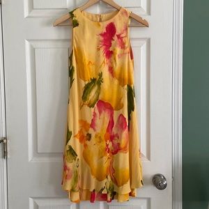 Carole Little beautiful floral summer dress, 6P. Fully lined,Runs small!